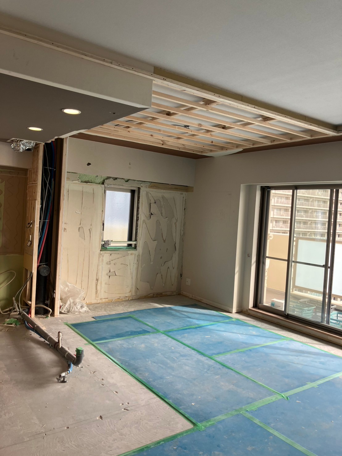 ＬＤＫ床暖の床交換工事（床暖アルミテープも交換）